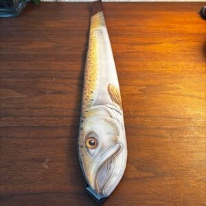 VTG Early Ralph Marlin King Salmon Collectible Novelty Tie 1986 Necktie 54x2.5”